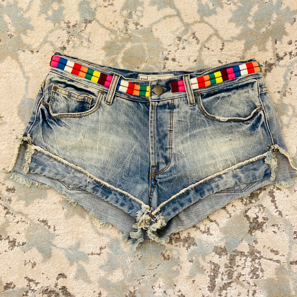 Free people denim shorts like new!